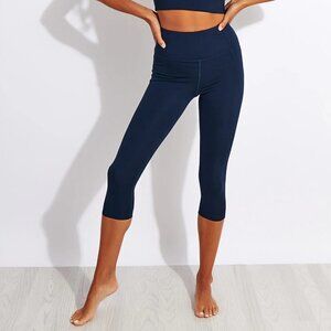 Girlfriend collective Midnight Blue Compressive High-Rise Crop Legging Medium